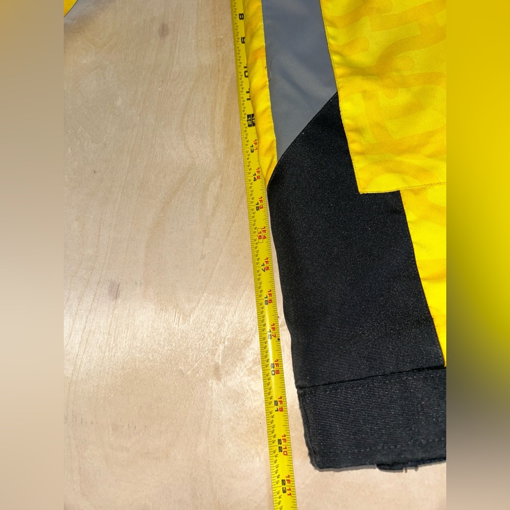 Obermeyer EXTENDED LENGTH Junior Sz 10 Snow Ski Snowboard Pants Yellow Black - Picture 5 of 16